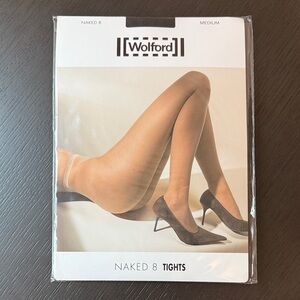 Wolford Naked 8 Sheer Tights in black size medium. NIP